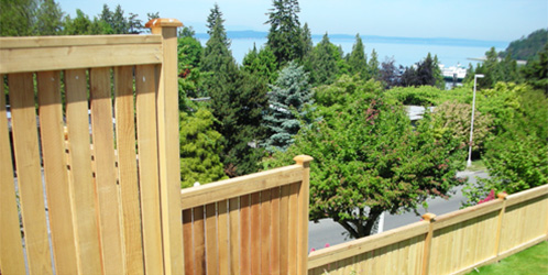 Wooden fence in Seattle, WA